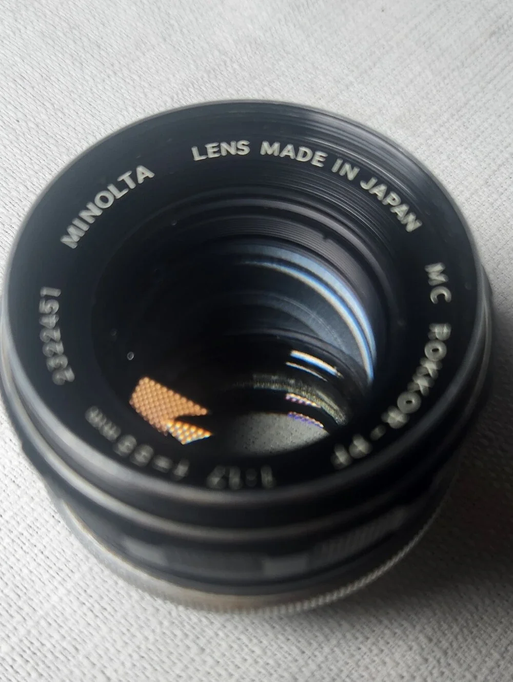 Vintage MInolta F=55mm Camera Lens - Black/Silver